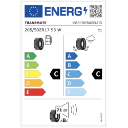 Tire TRANSMATE 205/50ZR17 TRANSERENUS ECO 93W E
