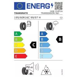 Opona dostawcza całoroczna typu C TRANSMATE 195/60R16C TRANSEASON VAN 99/97H 3PMSF - zdjęcie 4