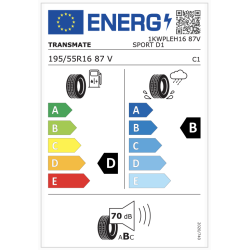 Opona TRANSMATE 195/55R16 SPORT D1 87V